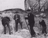 Старшеклассник на строительстве пристройки к СШ №9 по ул Ленина 1948 год.