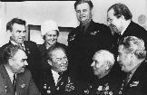 4-004 Сзади-Карпинский, Молоткова, Таланов, Жуков, спереди-Рощенко Н.С., Коккинаки К .К.., Воропинов, Карпинский