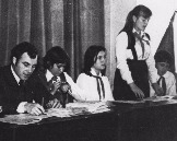Первый секретарь Черкесского городского комитета ВЛКСМ Николай  Кучеров (слева)