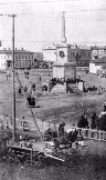 Вид на памятник В. И. Ленину и ул. Покровскую