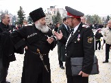 0276. Два атамана:казачий генерал, Войсковой атаман  Кубанского казачьего войска (Владимир  Прокофьевич Громов) и Баталпашинского казачьего отдела. П. П. Запорожец..