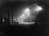 Вид на Комсомольскую площадь. 1960 г. Слева - строящееся здание областной библиотеки