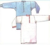 Рубахи — украинская и русская косоворотки с вышивкой