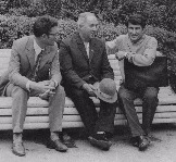 Люди, оставившие значительный вклад в культурную и спортивную жизнь города Черкесска (слева направо): Алексей Семёнович  Балаенков,  Владимир Петрович  Агринский и Аслан Алиевич Дауров. Фото 1960-х гг.